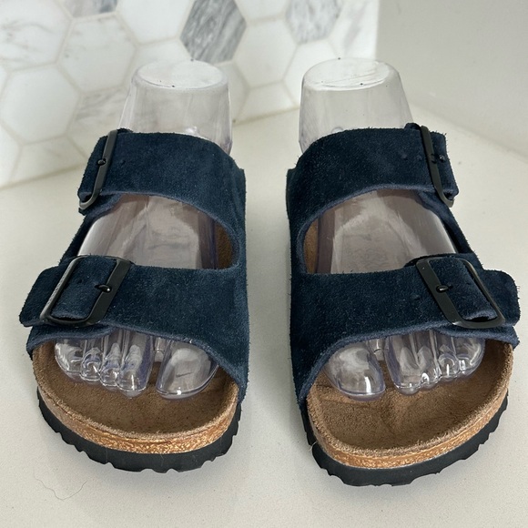 New Birkenstock Birki’s Arizona Night Suede Soft Buckle Narrow EU 36 US 5-5.5 - Picture 3 of 7